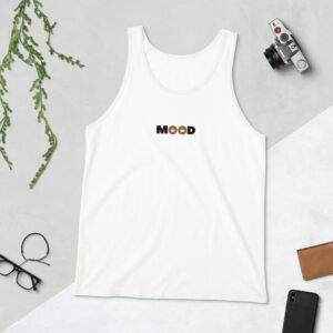 Mens staple tank top white front