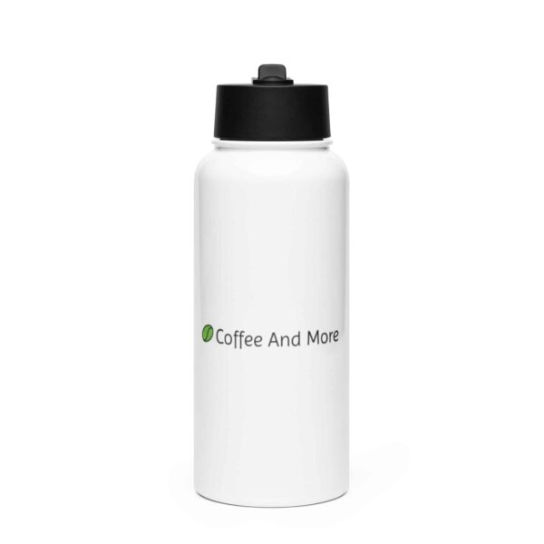 Stainless steel water bottle with a straw lid - Image 2