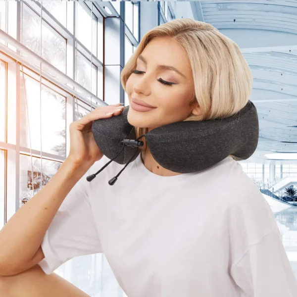 100% Pure Memory Foam U-Shaped Travel Pillow