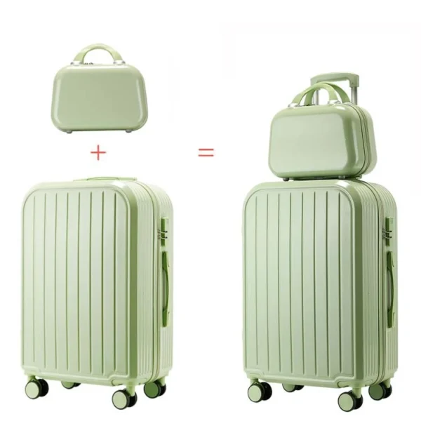 22-inch Classic PC Trolley Luggage with Small Bag – Cabin Size Travel Suitcase - Image 6